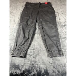 Spanx Womens Washed Black‎ Stretch Pull On Elastic Waist Twill Cargo Jogger XXXL